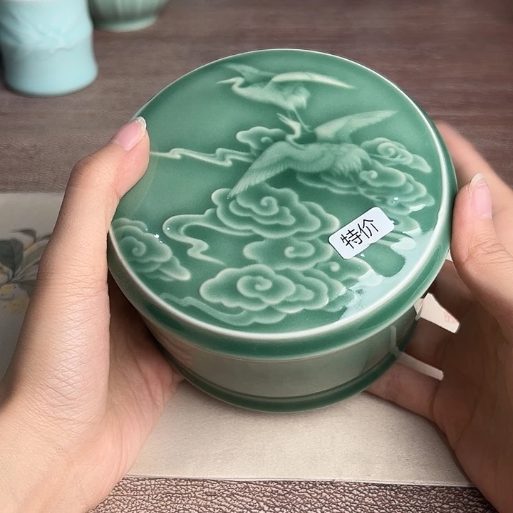 龙泉云间青瓷小米茶器