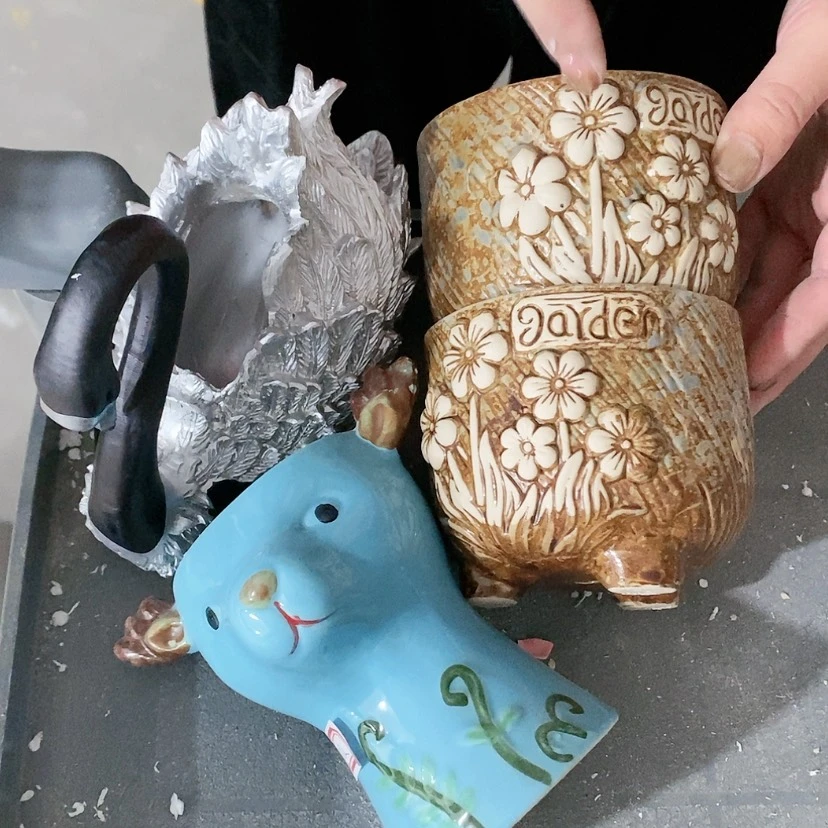 【闪购商品】红陶陶瓷花盆，多肉花盆