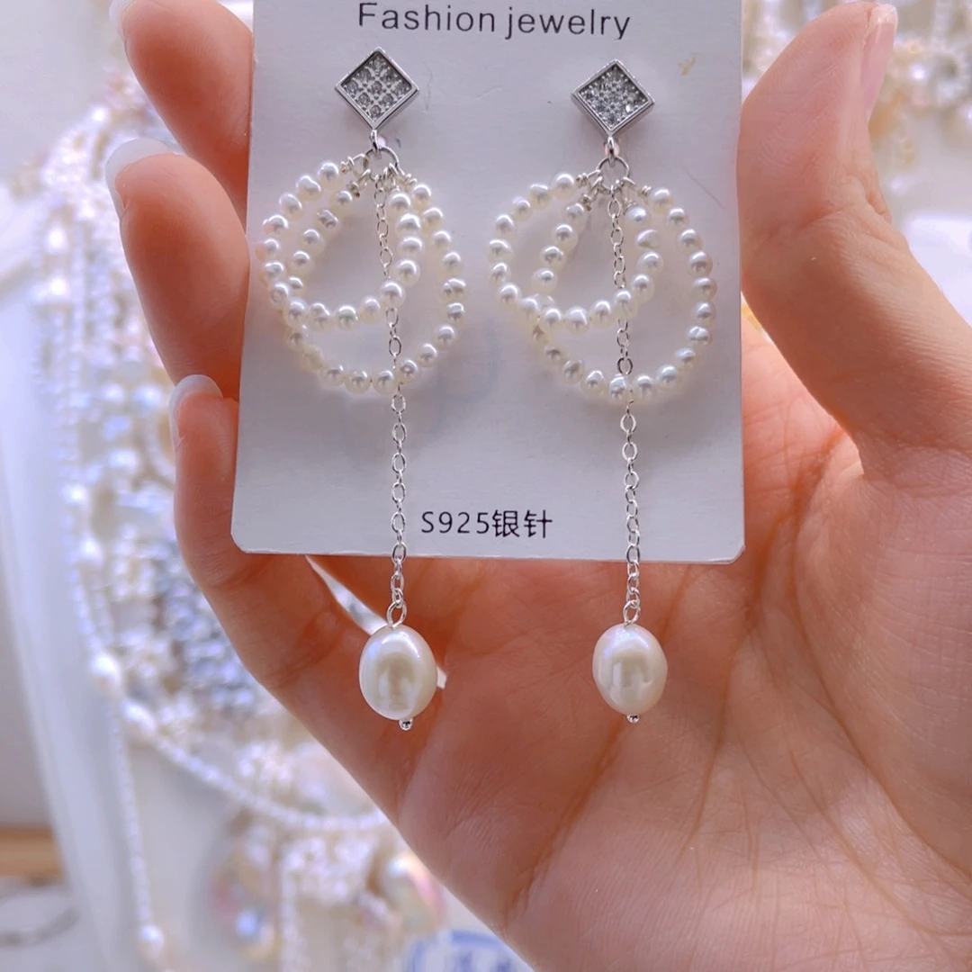 未镶嵌耳饰淡水珍珠耳饰