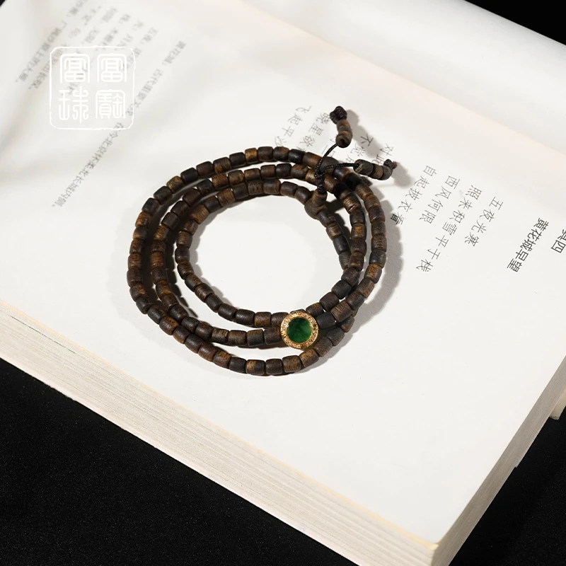 【沉枝】富富珠宝 沉香18k金手串（天然珠宝多样性发）