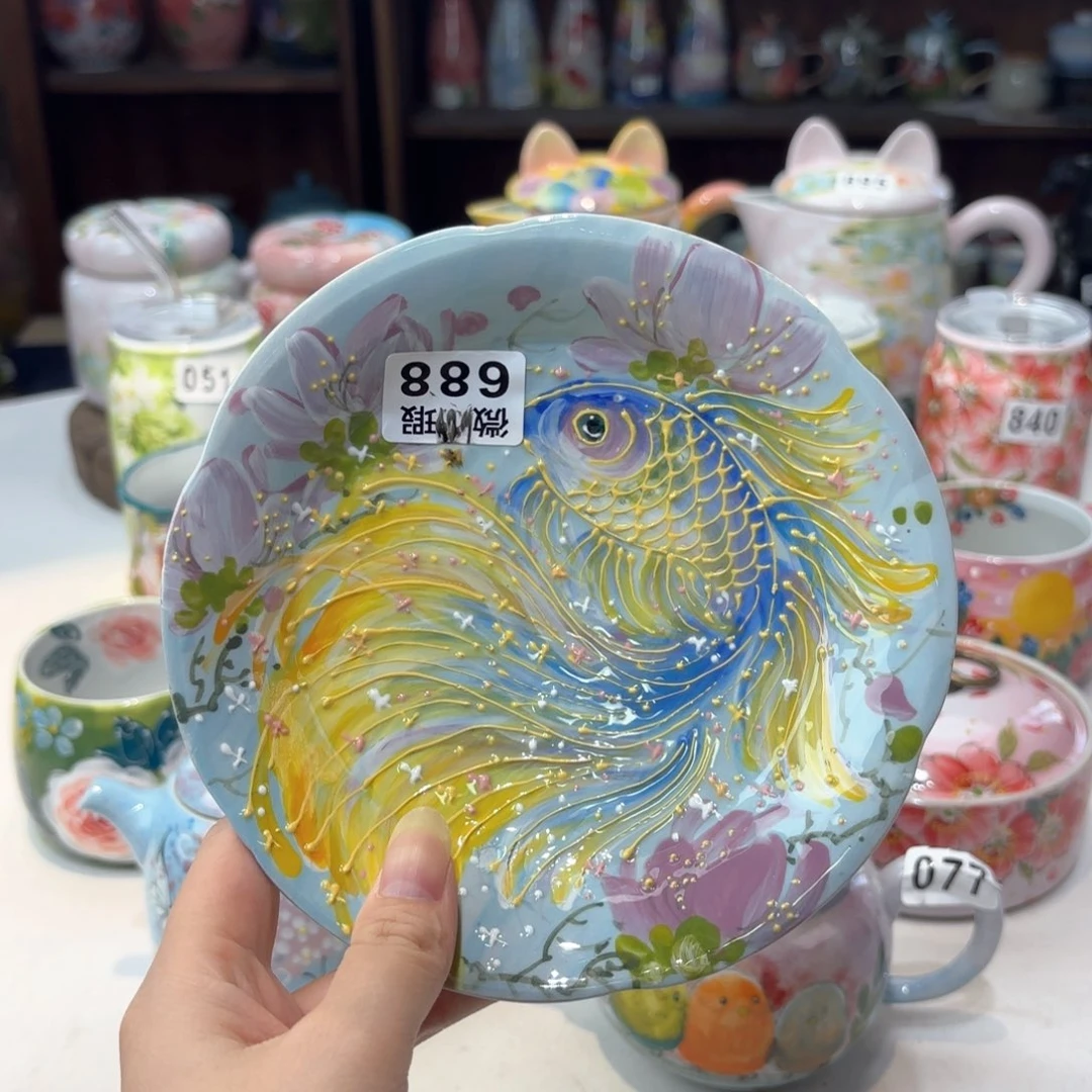 景德镇手绘高温釉下彩陶瓷茶具