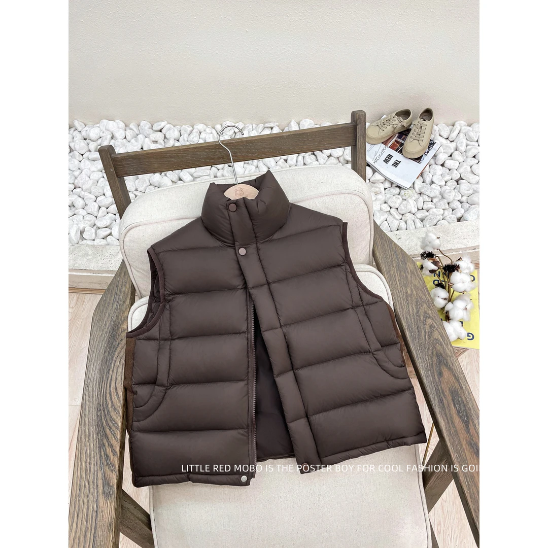 【现现】童装中大童新国标90白鸭绒休闲羽绒马甲2023冬季MMY84611