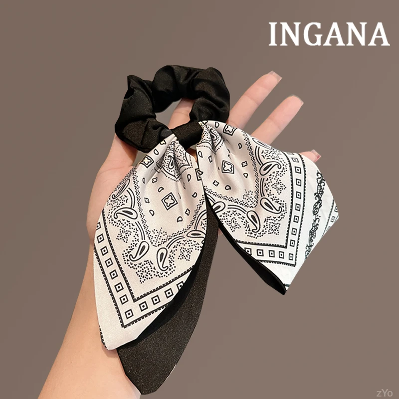 法式高级感蝴蝶结飘带发圈女新款缎面头绳气质扎头发皮筋发绳头饰