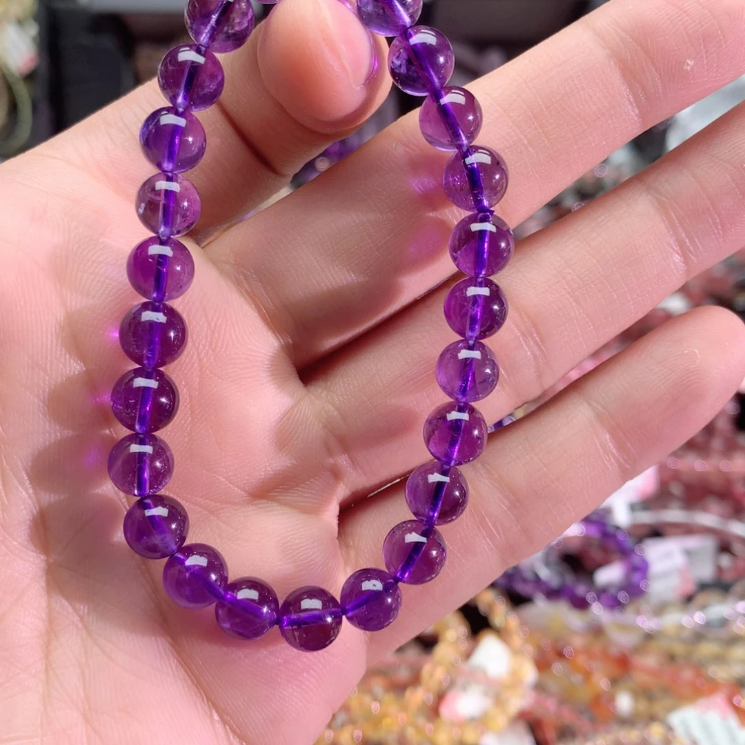紫晶手链未镶嵌偷***猪乌拉圭紫水晶7