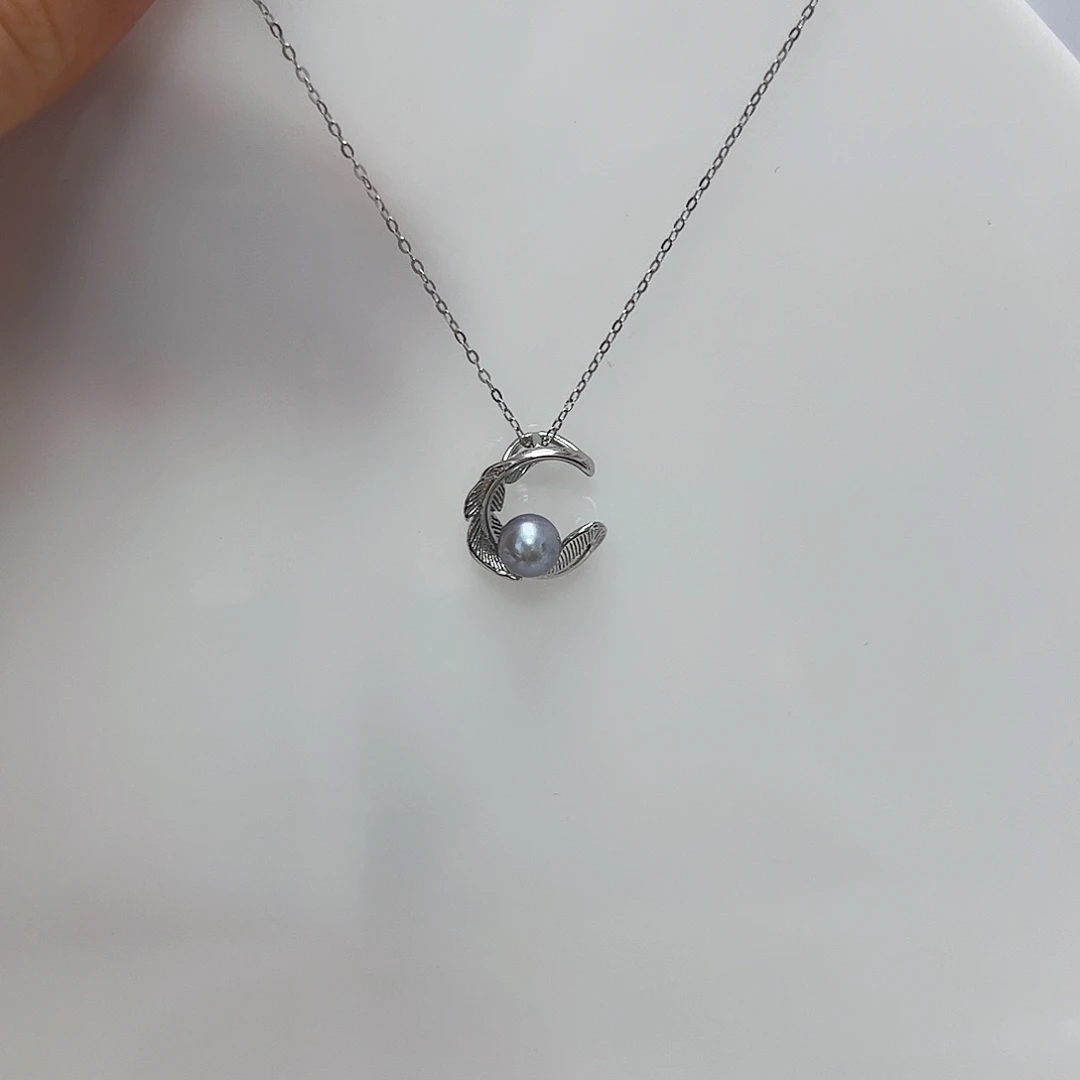 海水珍珠吊坠银S925镶嵌c1281