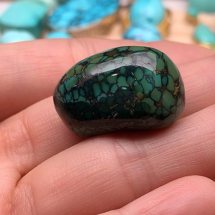 绿松石未镶嵌原矿高瓷绿松石配饰