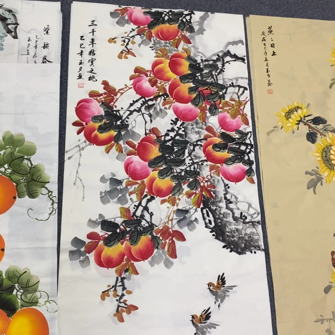 国画尺寸140✖️70四尺手绘画