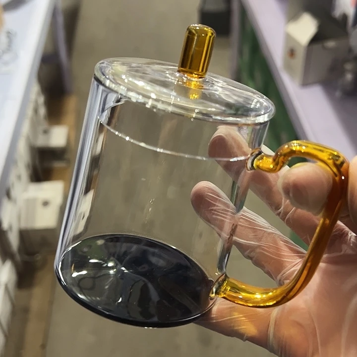 琥珀  绿茶杯带盖