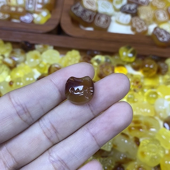 吊坠橄榄核小猫头44