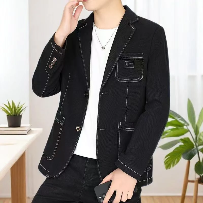 P 800-999 男西服男士时尚休闲百搭春季潮流修身韩版