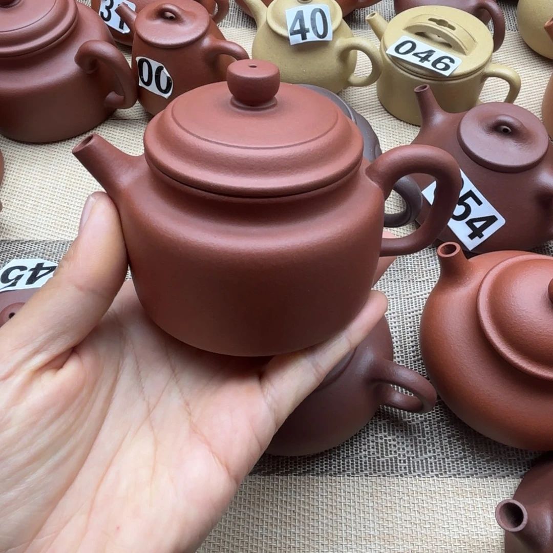 紫砂茶壶紫泥德钟150cc微瑕