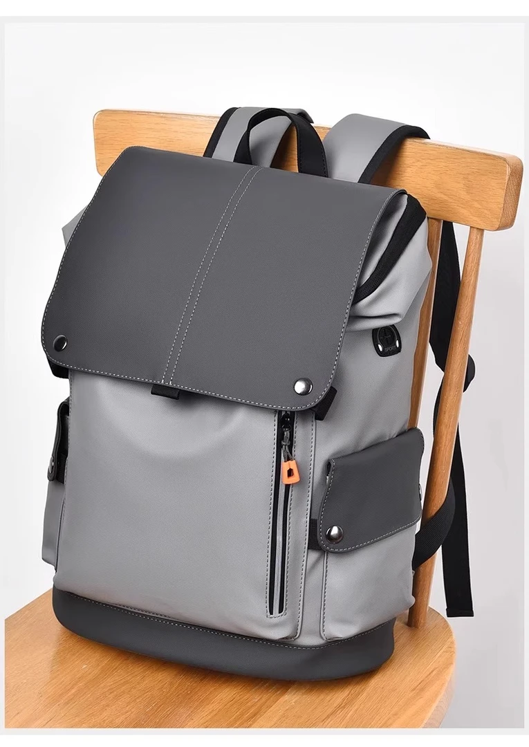 通勤双肩包男士大容量商务出差笔记本电脑背包轻便旅行大学生书包