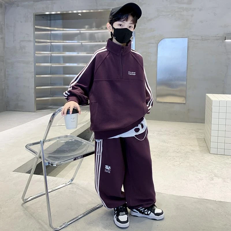 儿童装男童春秋套装2025新款中大童春秋款外套秋季男孩运动帅气潮