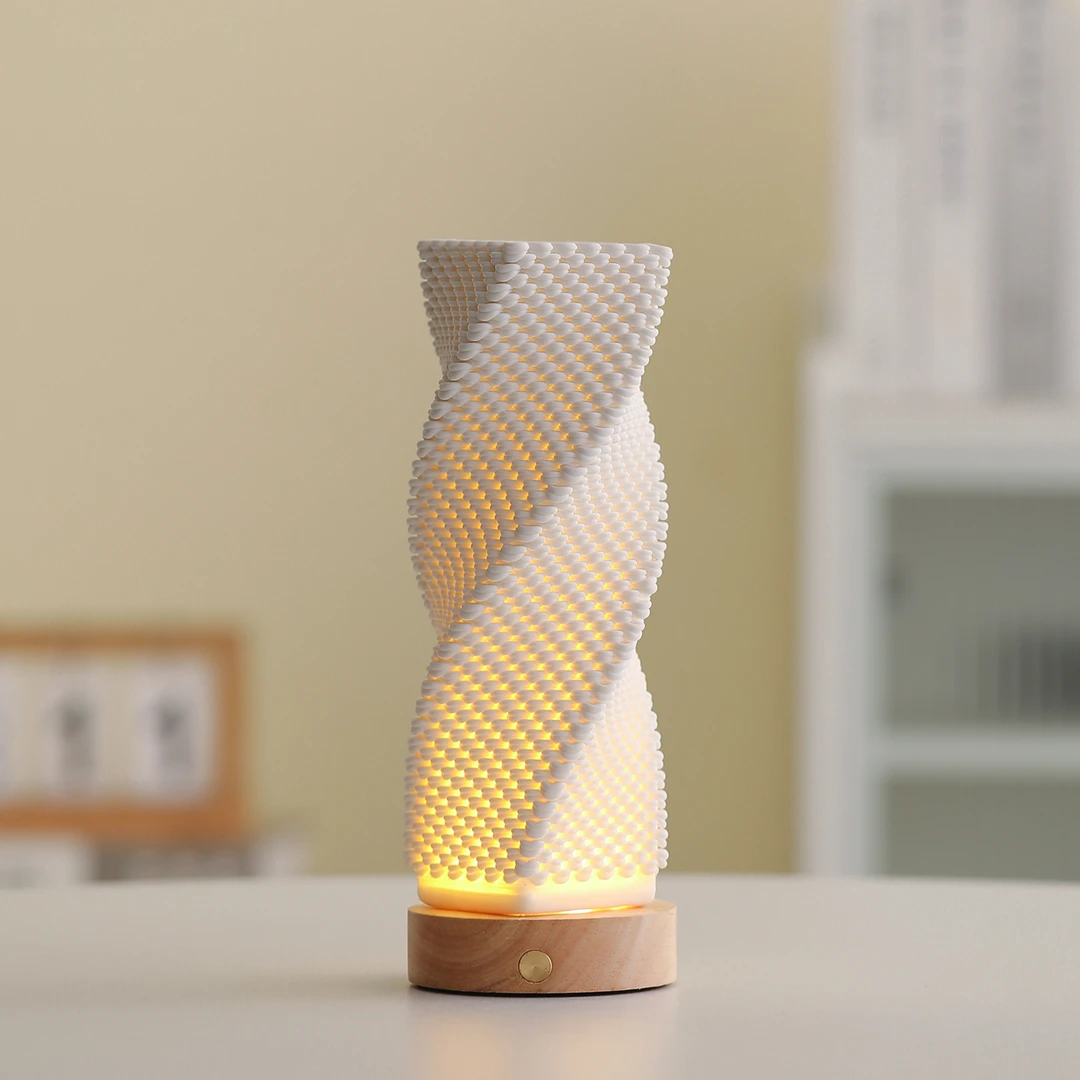 奶油风新款创意床头小夜灯卧室花瓶睡眠灯高级感台灯装饰氛围灯