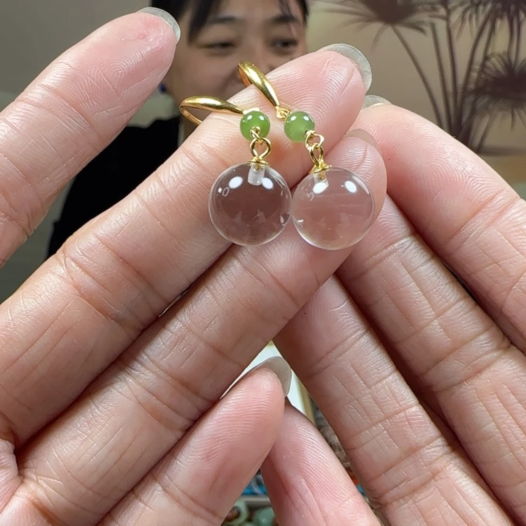 耳饰水晶银S925镶嵌