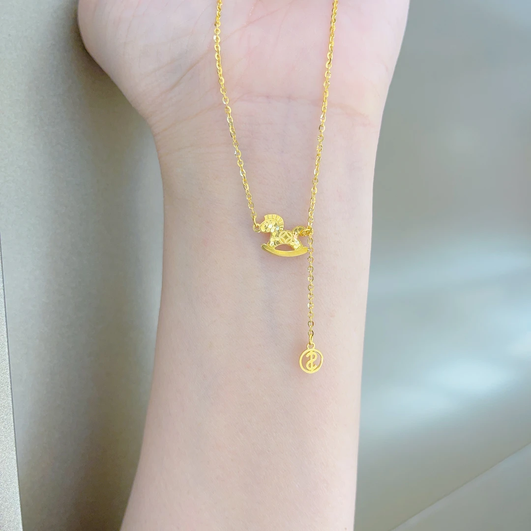 足金999马上有钱项链黄金5G套链时尚百搭款足金套链3027