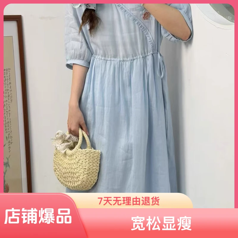 超级大福利  纯苎麻连衣裙~不退不换