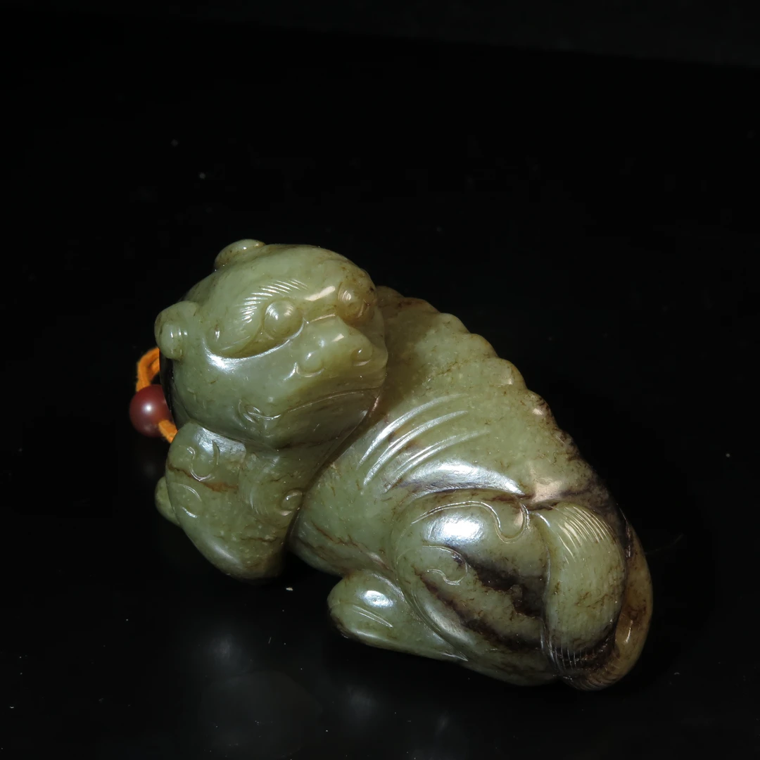 清代玉瑞兽/MZ092900/和田玉/民族文物