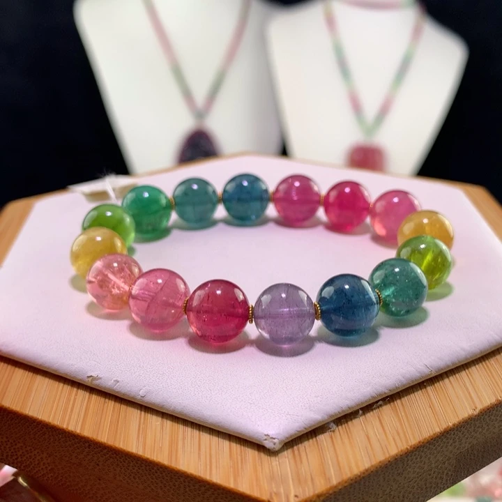 双色碧玺手链未镶嵌