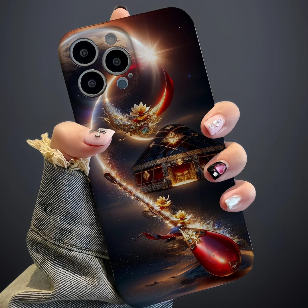【苹果/华为/小米/OPPO/VIVO】哈萨克族风格的手机壳冬不拉毡房子