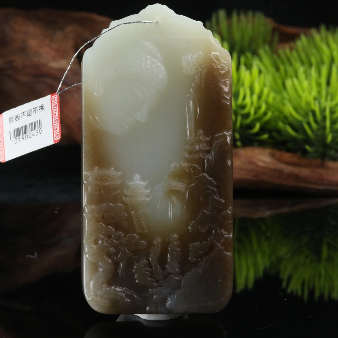 23和田玉且末糖白佛观天下/100343北京中保拍卖