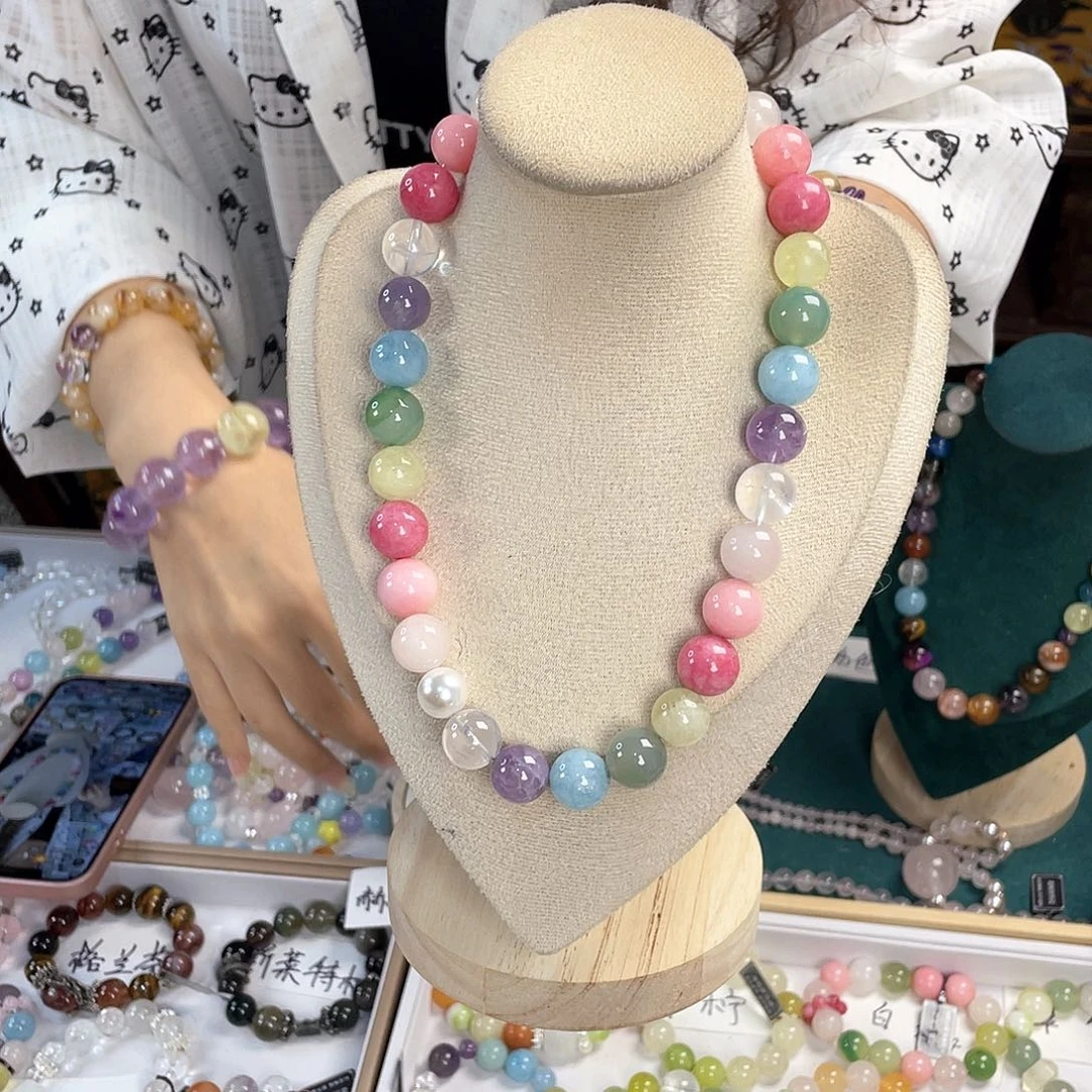 水晶手链银S925镀金镶嵌