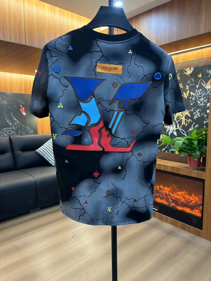 【77】2025年夏季休闲轻奢高定时尚潮流百搭款短袖T恤3569