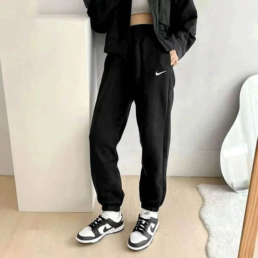 Nike/耐克女子休闲加绒保暖针织宽松束脚长裤DQ5888