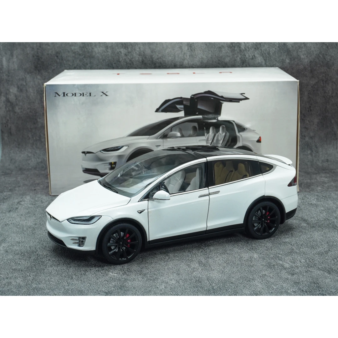 原厂 1:18 特斯拉TESLA MODEL X 纯电动SUV 合金全开仿真汽车模型