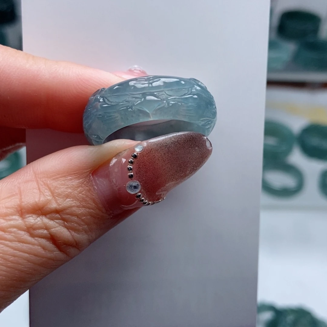 翡翠戒指未镶嵌t*e翡翠