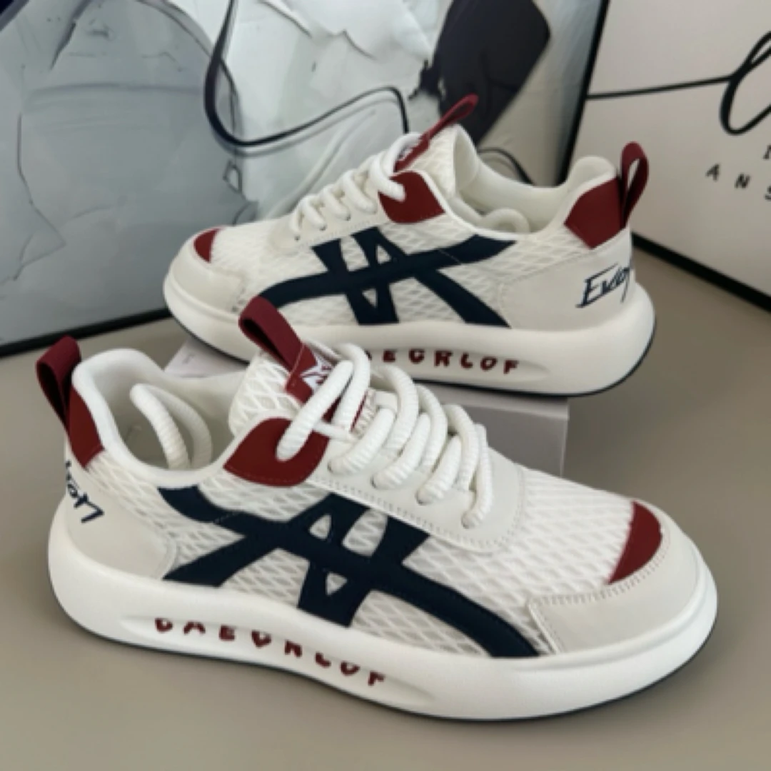 «广州潮品»888-205车缝线夏季透气厚底网面鞋运动鞋休闲鞋脏脏风