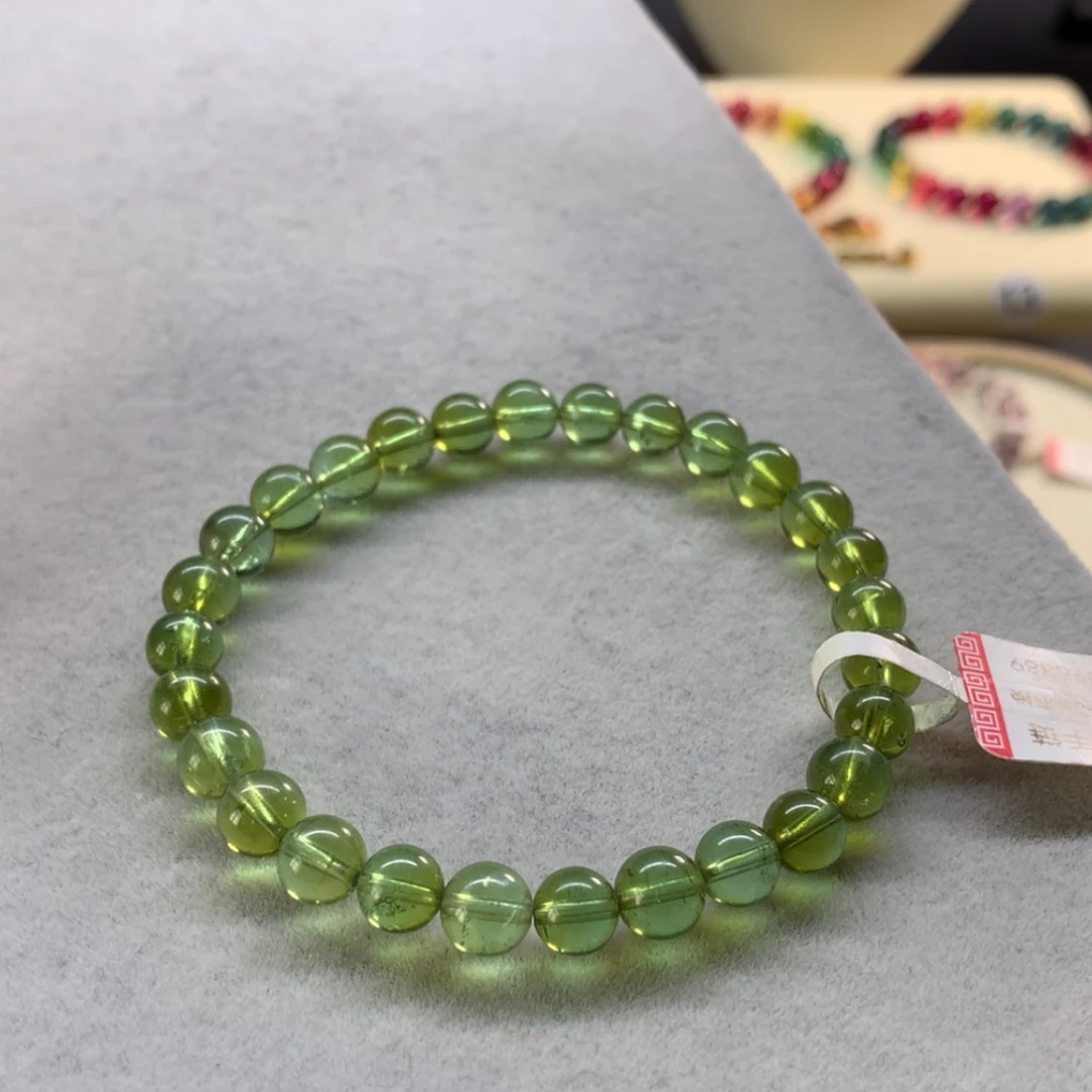 【闪购商品】未镶嵌手链碧玺绿色单圈6.8