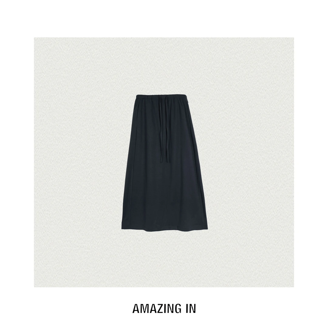 AMAZING IN | 莫代尔x铜氨x桑蚕丝 |开衩半裙A250610-AI56BSK2646