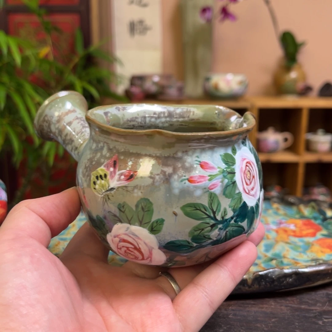 霁***风柴烧手工手绘陶瓷