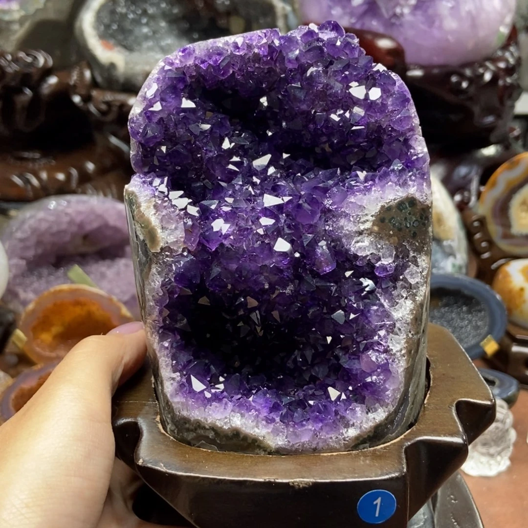 紫晶摆件未镶嵌水晶