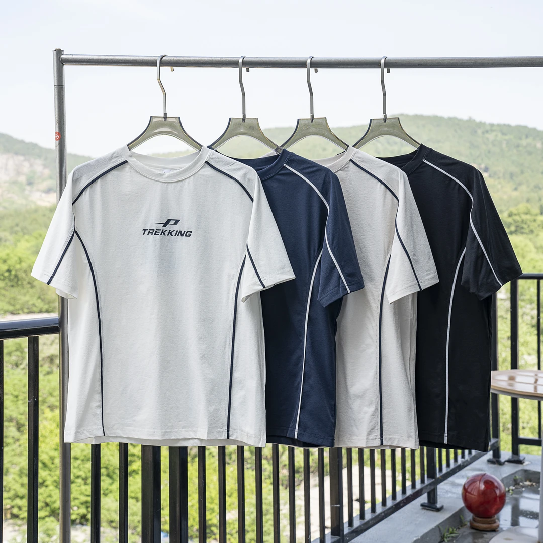 定织高级感空气流浮雕肌理防晒透气弹力男女速干圆领短袖半袖T恤