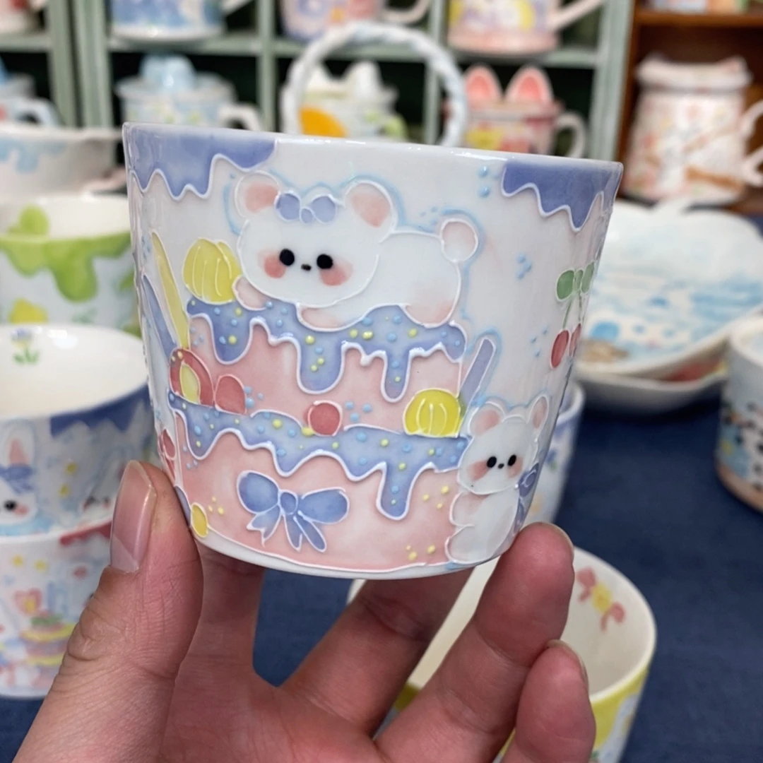 多***ᵐ瓷片小熊手握杯福利
