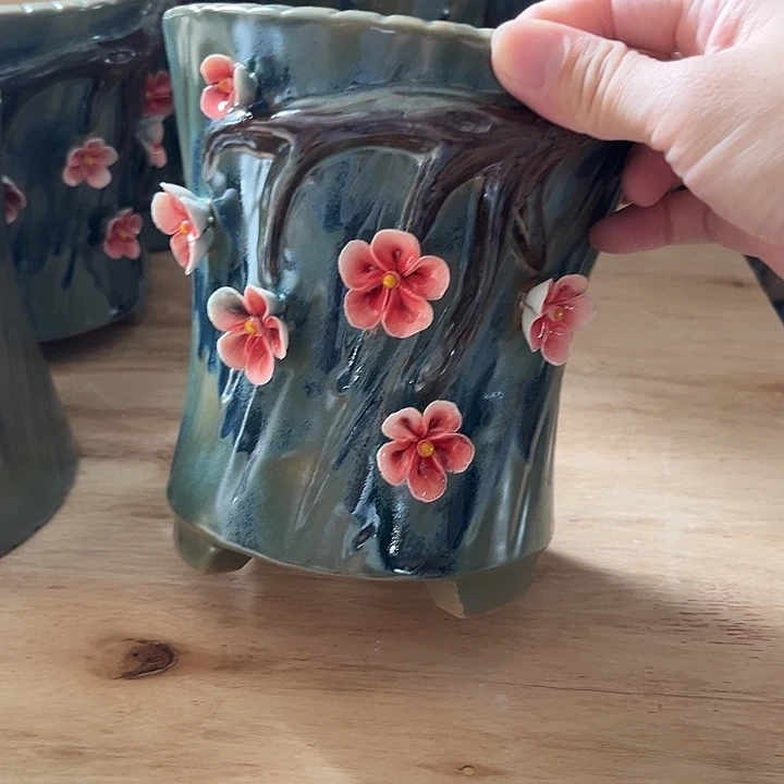 紫砂花盆粗陶材质多肉花盆