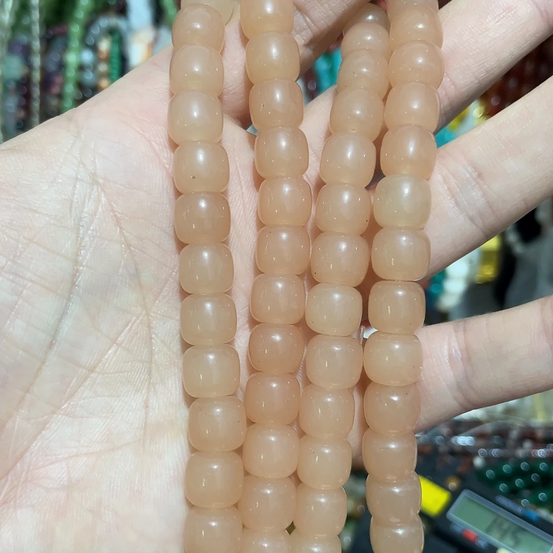 玛瑙/玉髓合金珠宝半成品藕粉苹果珠卡10