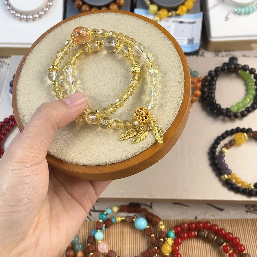 针钠钙石手饰银S925镀金镶嵌