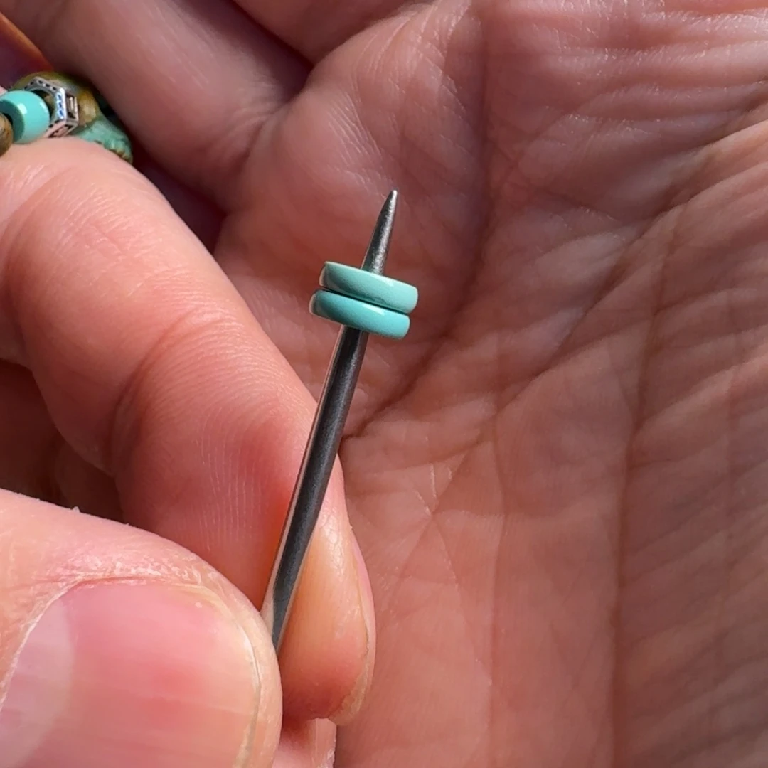 绿松石单珠未镶嵌隔片