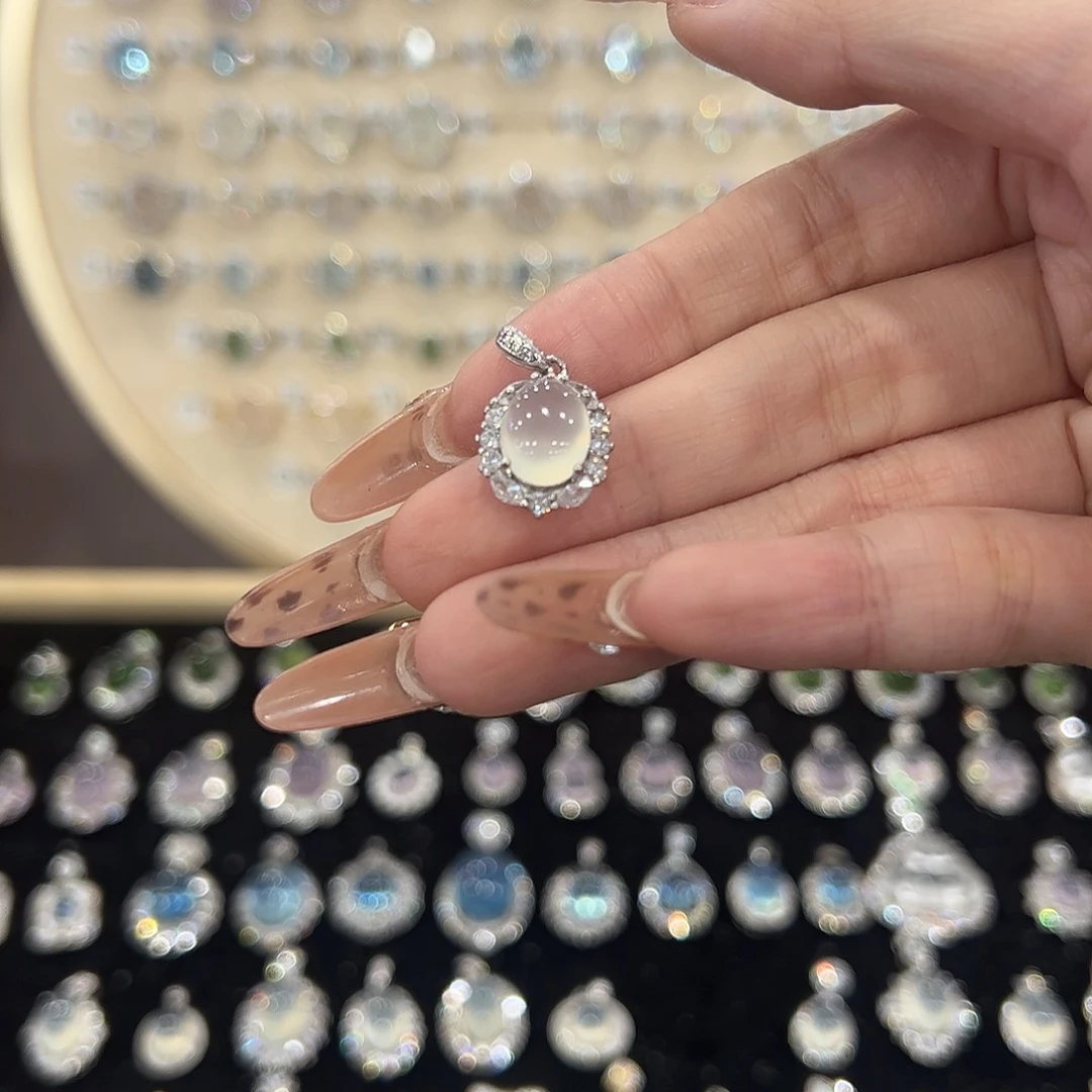 顏***ヾ蛇纹石玉银S925镶嵌饰品