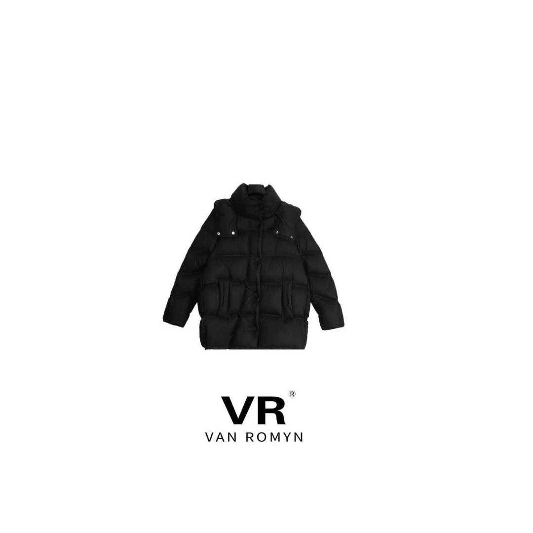 【VR莉娜】509023/2025冬季新款简约95%白鸭绒羽绒服女款