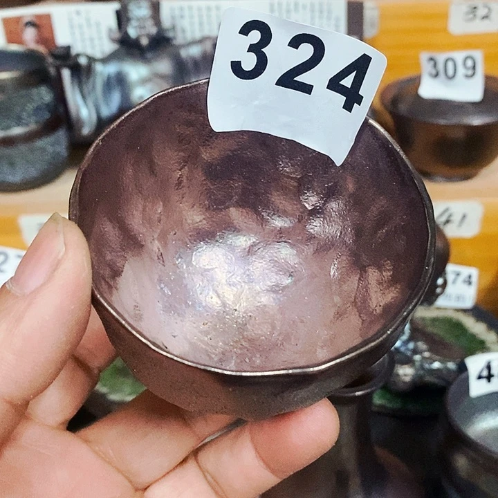 紫砂茶杯浮****人柴烧纯手工324