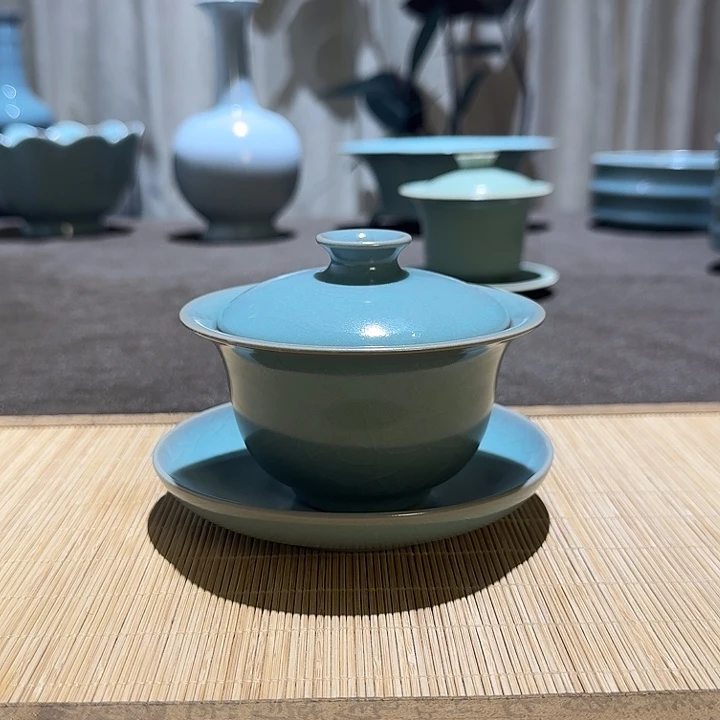 杯子全手工，元宝盖碗