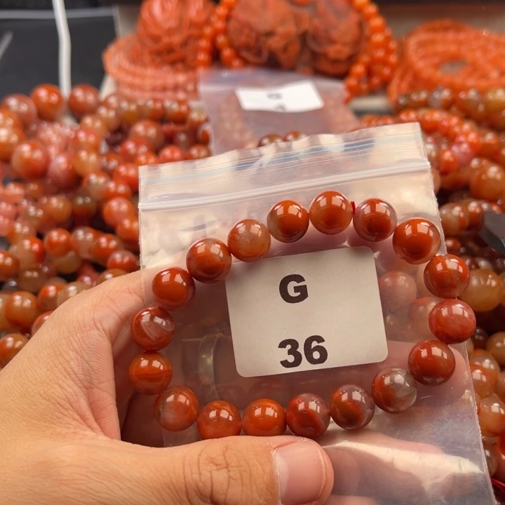 南红玛瑙未镶嵌多样性发货默认微瑕称重10mm