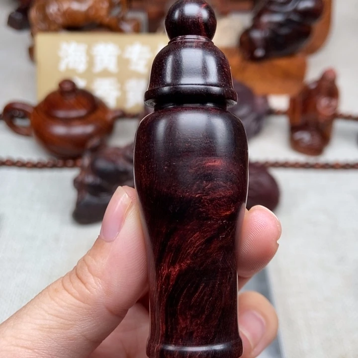 把件黄花梨/降香黄檀帝王紫品香罐