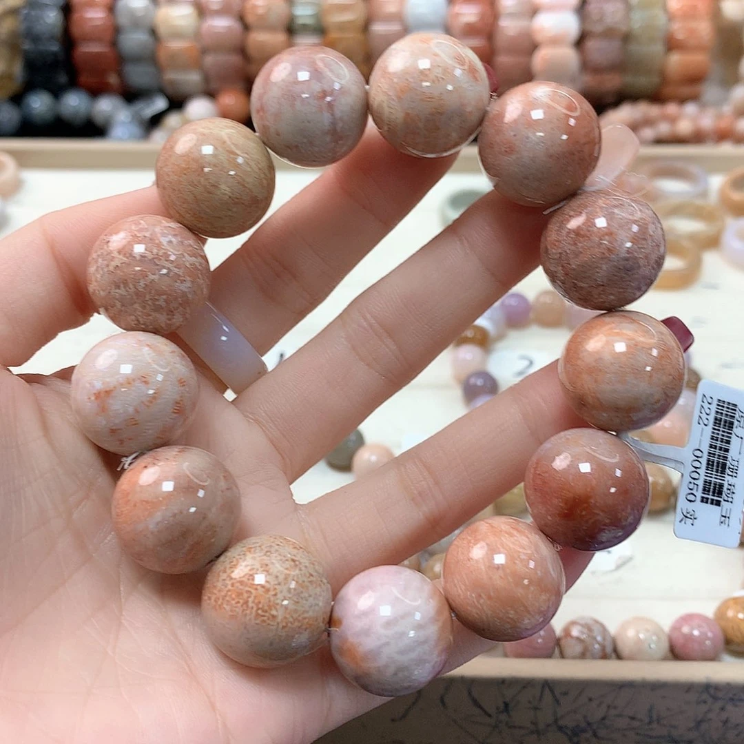 硅化珊瑚（珊瑚玉）手链未镶嵌帽**姐356