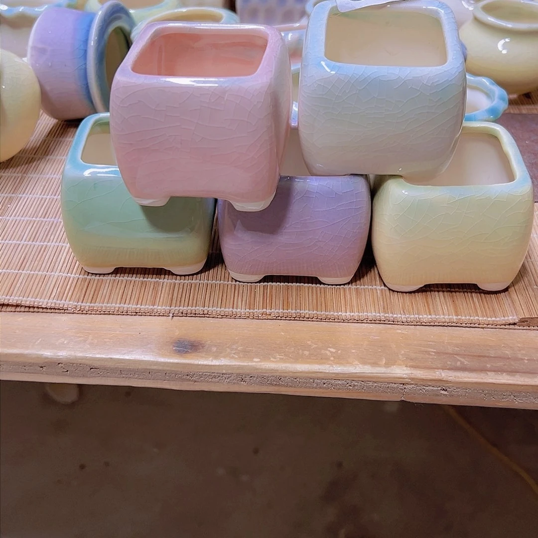 红陶陶瓷花盆当场满12包邮