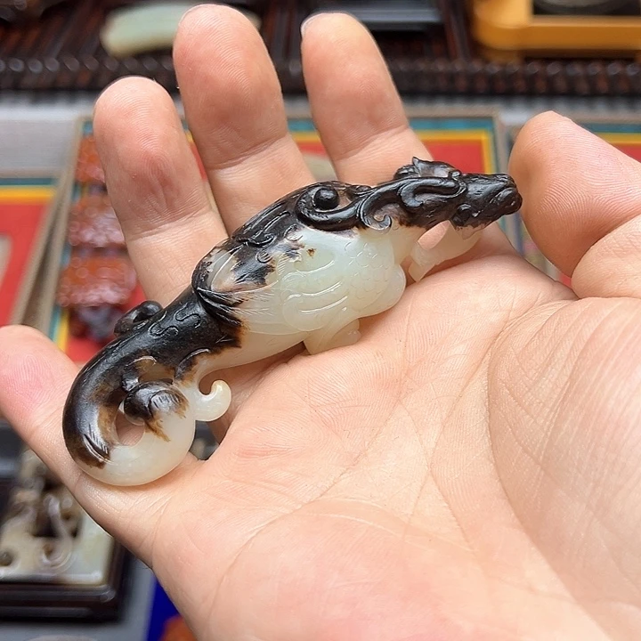 和田玉未镶嵌挂件智**方